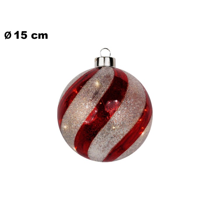 SFERA NATALIZIA DIA 15 CM / 20 LED