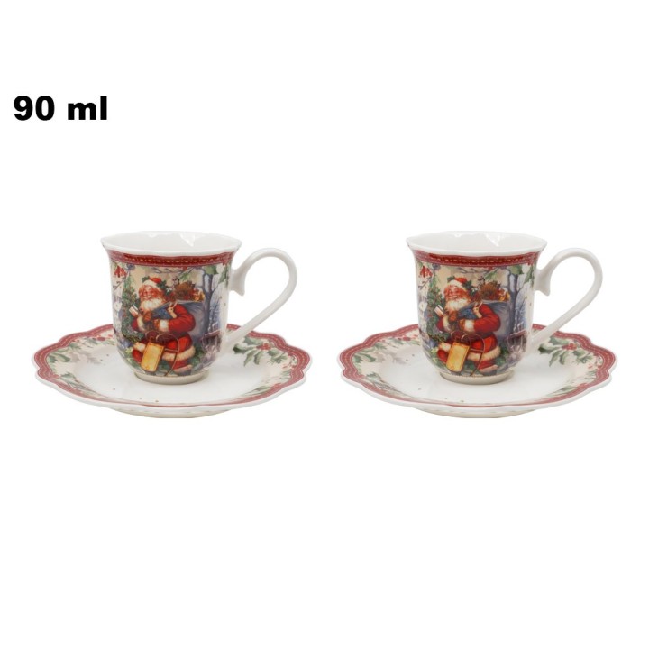 SET DUE TAZZINE CON DUE PIATTINI