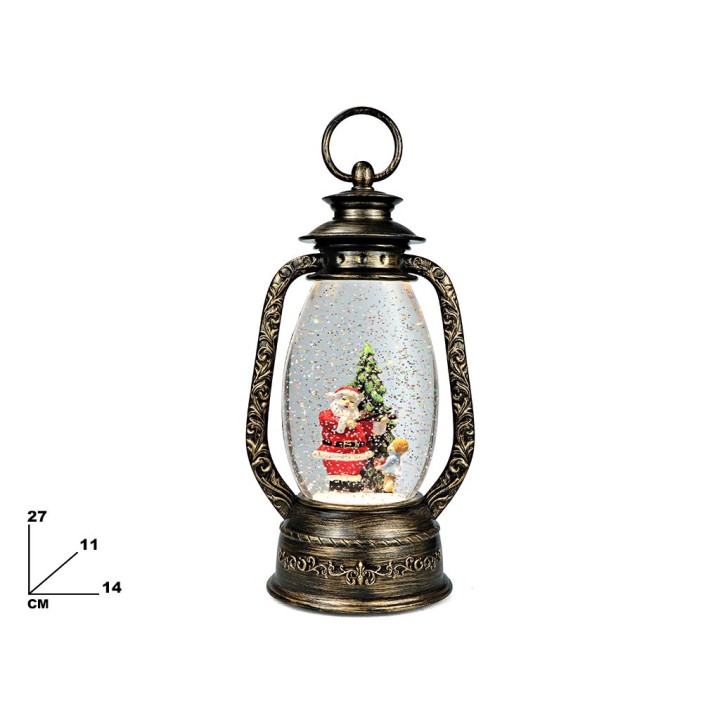 LANTERNA NATALIZIA CON BABBO NATALE 27CM