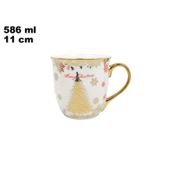 TAZZA BIANCA E DORATA