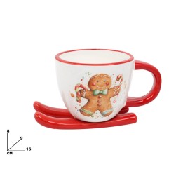 TAZZA CON OMINO PAN DI ZENZERO E SCI