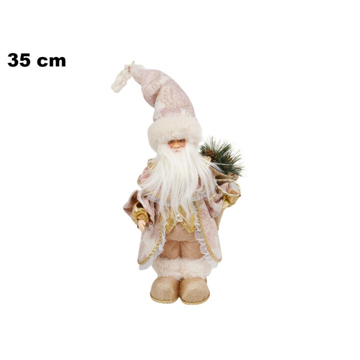 BABBO NATALE ROSA 35 CM