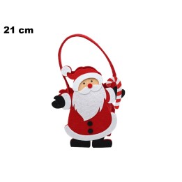 SACCHETTO IN FELTRO 21 CM BABBO NATALE