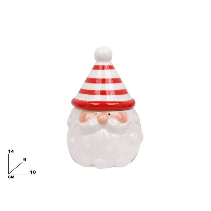 CONTENITORE CON BABBO NATALE 14 CM