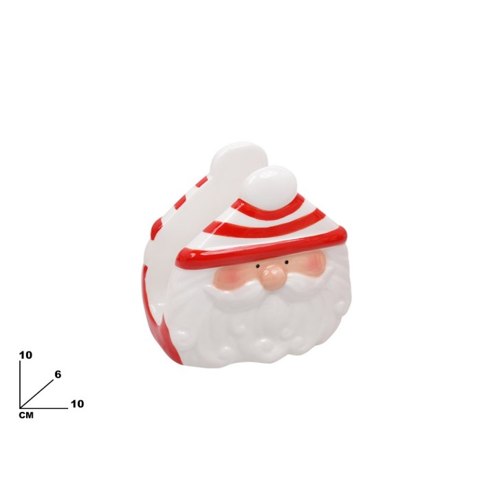 PORTATOVAGLIOLI CON BABBO NATALE 10 CM