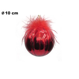 SFERA NATALIZIA ROSSA CM 10