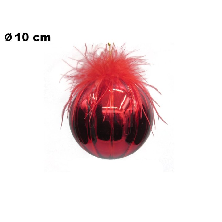 SFERA NATALIZIA ROSSA CM 10