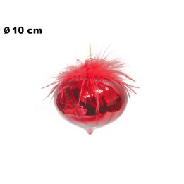 SFERA NATALIZIA ROSSA CM 10