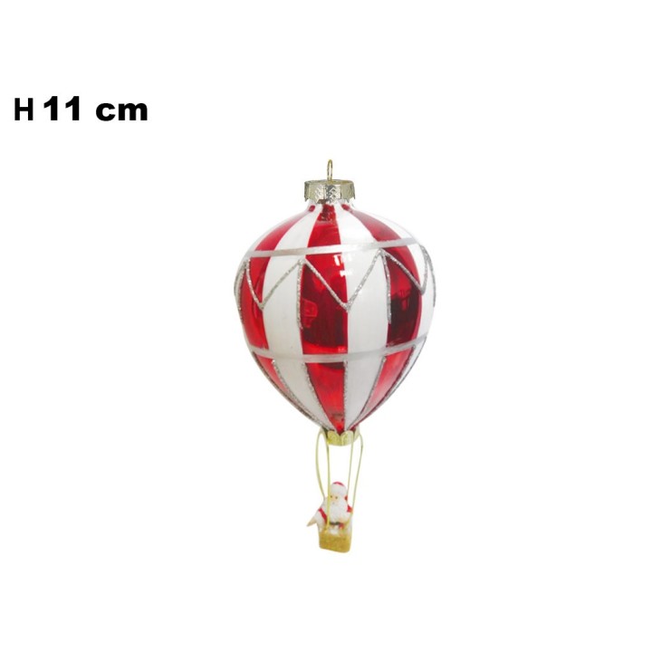 MONGOLFIERA BIANCA E ROSSA CM 11