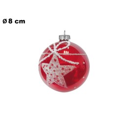 SFERA NATALIZIA ROSSA CM 8