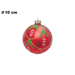SFERA NATALIZIA ROSSA CON SPIGA CM 10