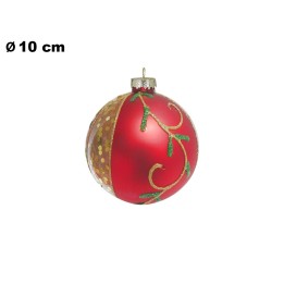 SFERA NATALIZIA ROSSA E ORO CM 10