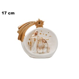 DECORAZIONE CON NATIVITA' E LED 17 CM