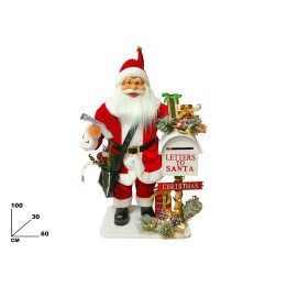 BABBO NATALE CON CASSETTA POSTALE CM 100