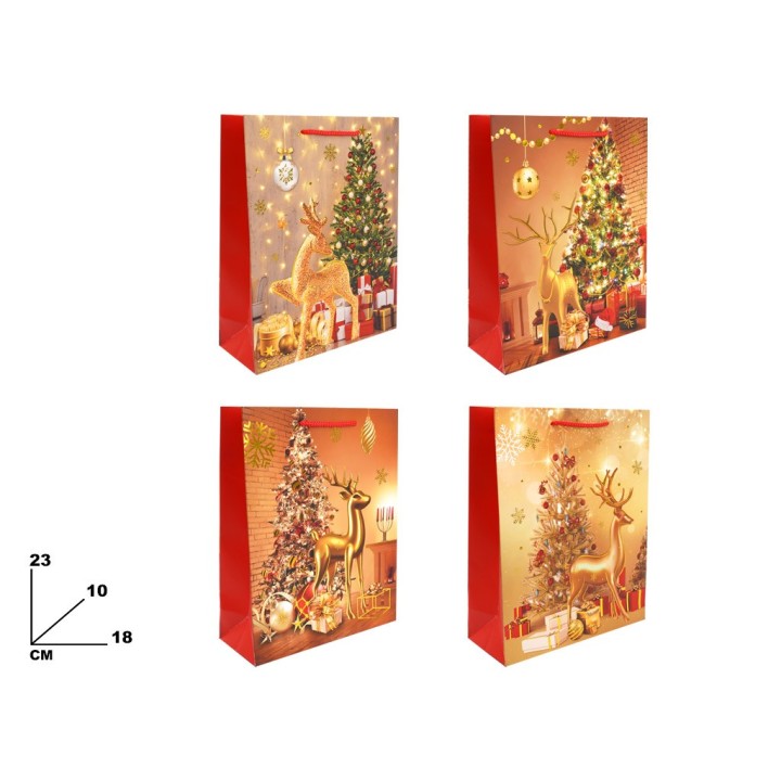 BUSTA REGALO NATALIZIA 18*23*10CM
