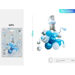 SET PALLONCINI ARGENTO 34PZ NUMERO 1