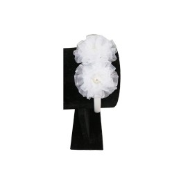 CERCHIETTO CON 2 FIORI CON PERLINE