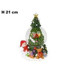 AMPOLLA BABBO NATALE CON LUCI E SUONI