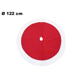 TAPPETO NATALIZIO ROSSO CON BORDO BIANCO