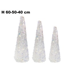 SET 3 CONI FLOCCATI CONLED CM 40/50/60