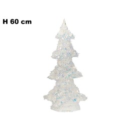 ALBERO FLOCCATO CON LED CM 60