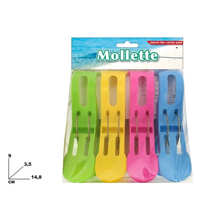 MOLLETTE PER TELO MARE 15X3.5X9CM