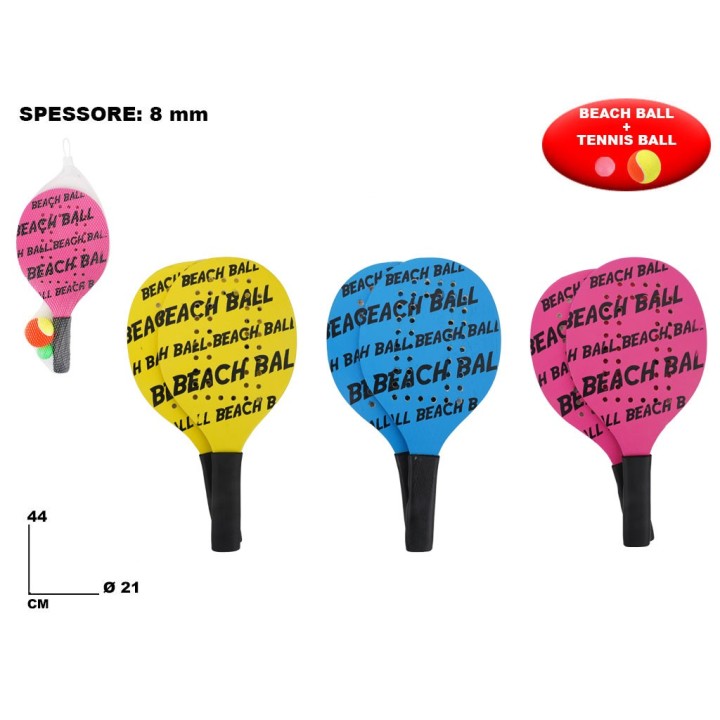 RACCHETTONI LEGNO FORATO BEACH BALL