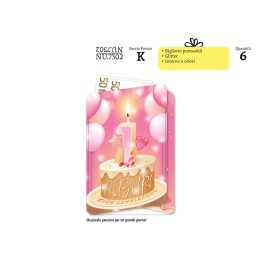 BIGLIETTO PORTASOL 1A TORTA ROSA NU.7302