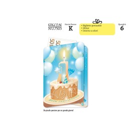BIGLIETTO PORTASOL 1A TORTA BLU NU.7303