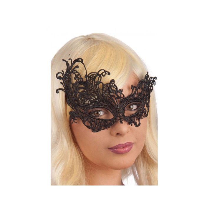 MASCHERA NERA IN TESSUTO MACRAME'