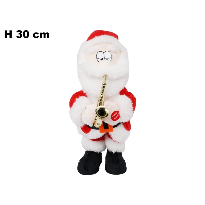 BABBO DI NATALE CHE SUONA IL SAX 30 CM