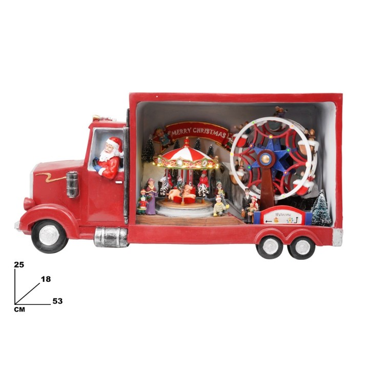 CAMIONCINO DI BABBO NATALE 52.5*18*25cm