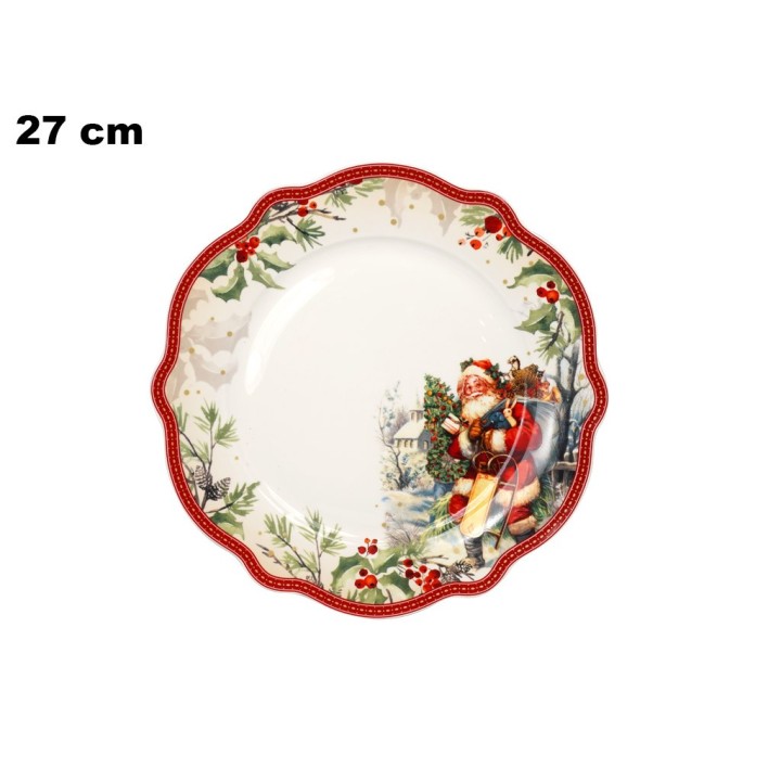 PIATTO BABBO NATALE 27 CM