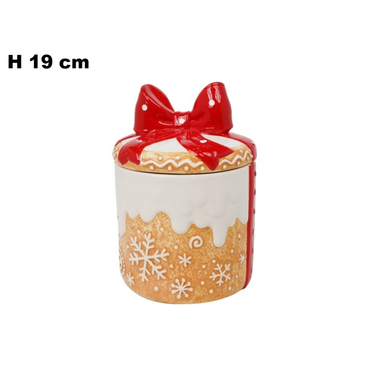 CONTENITORE DECORATIVO NATALIZIO 19 CM