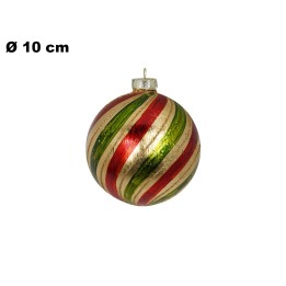 SFERA NATALIZIA DI VETRO 10 CM
