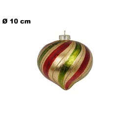 SFERA NATALIZIA DI VETRO 10*10,5 CM