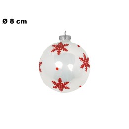SFERA NATALIZIA DI VETRO 8 CM