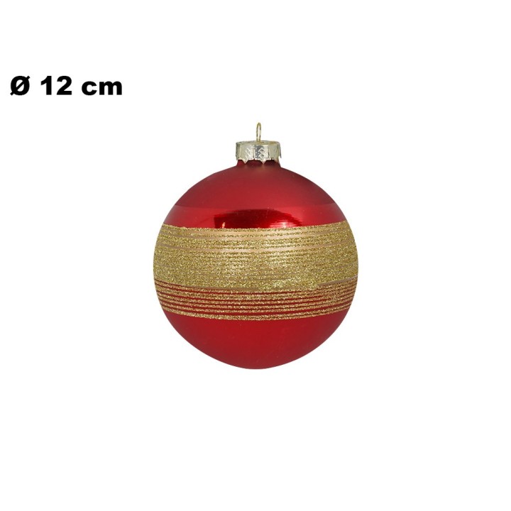 SFERA NATALIZIA DI VETRO 12 CM