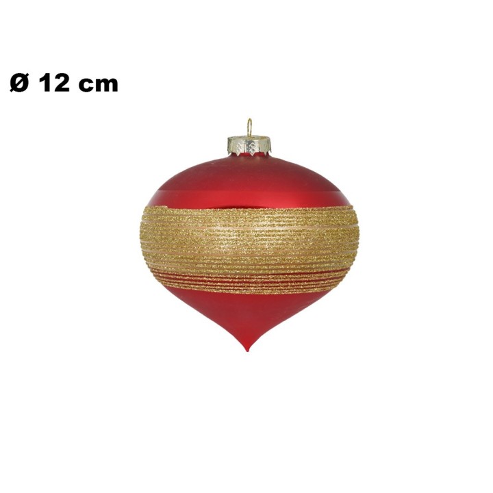 SFERA NATALIZIA DI VETRO 12 CM