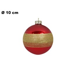 SFERA NATALIZIA DI VETRO 10 CM