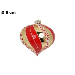 SFERA NATALIZIA DI VETRO 8 CM