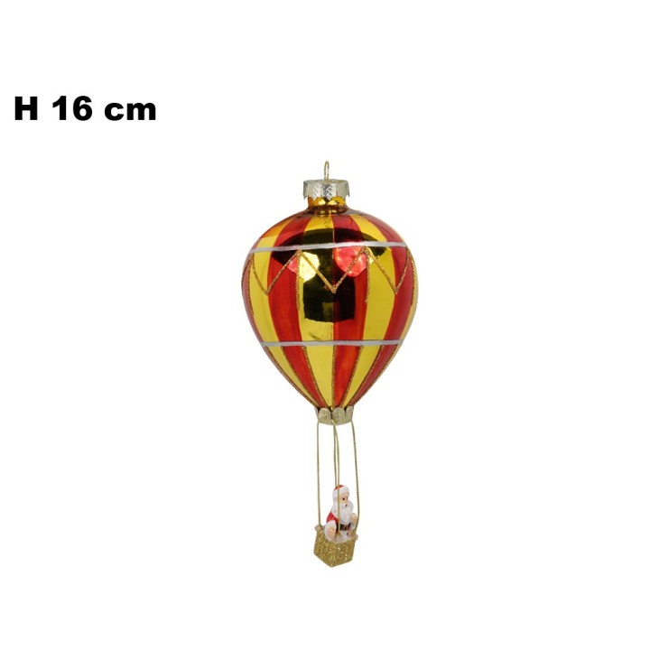 SFERA NATALIZIA DI VETRO 8*16 CM