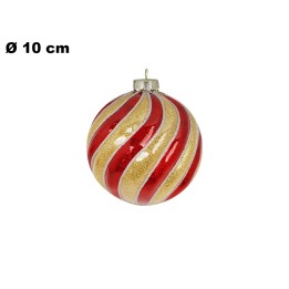 SFERA NATALIZIA DI VETRO 10 CM