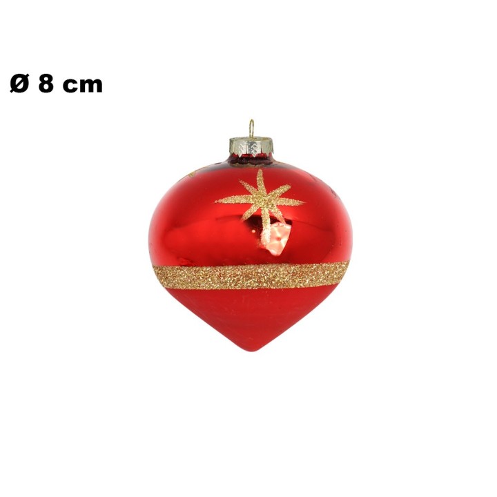 SFERA NATALIZIA DI VETRO 8 CM