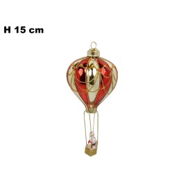 MONGOLFIERA NATALIZIA DI VETRO 7*15 CM