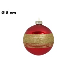 SFERA NATALIZIA DI VETRO 8 CM