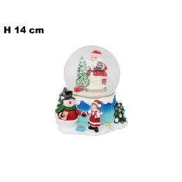 AMPOLLA BABBO NATALE PUPAZZO DI NEVE E
