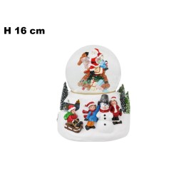 AMPOLLA BABBO NATALE CON LUCI E SUONI