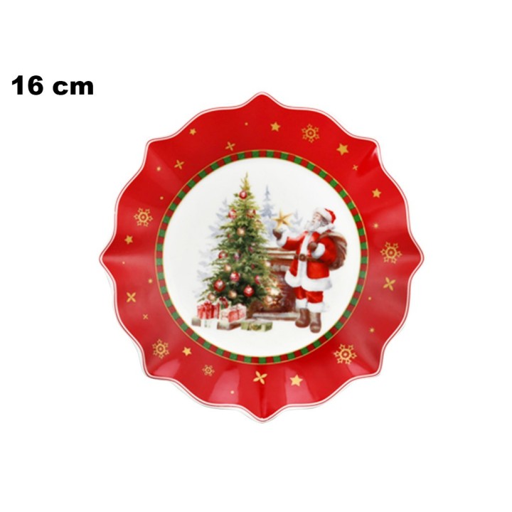 PIATTO BABBO NATALE 16 CM