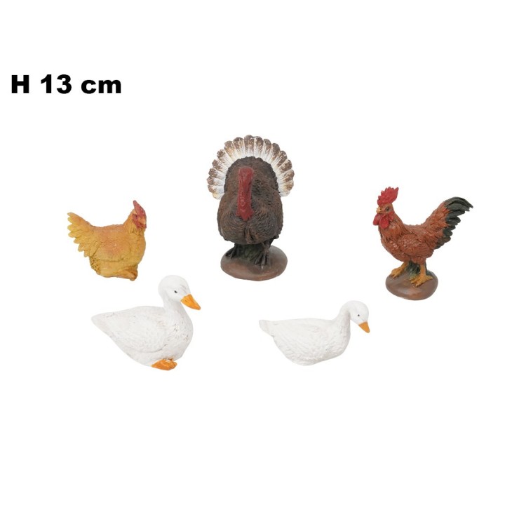 SET 5 ANIMALI PER PRESEPE 13 CM